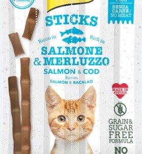 GimCat Sticks lazac és tőkehal 4 x 1 db
