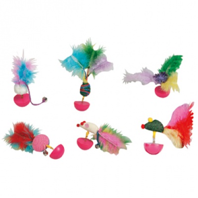 Flamingo tollas macskajáték 12 cm