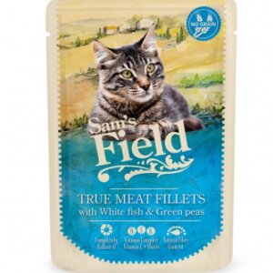 Sam's Field True Meat Fillets - White fish & Green peas alutasakos eledel 85 g