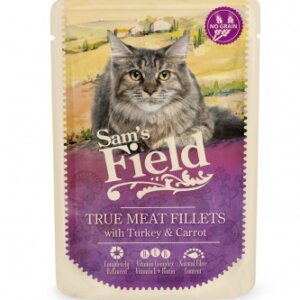 Sam's Field True Meat Fillets - Turkey & Carrot alutasakos eledel 85 g