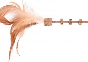 Flamingo macskamentás fapálcika játék 25 cm