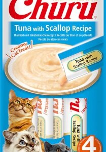 Inaba Cat Ciao Churu Püré - tonhal fésűkagylóval 4 x 14 g