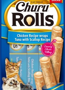 Inaba Cat Ciao Churu Rolls - tonhal fésűkagylóval 4 x 10 g