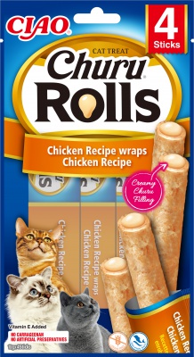 Inaba Cat Ciao Churu Rolls - csirke 4 x 10 g