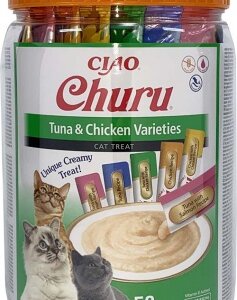 Inaba Cat Ciao Churu Püré - tonhal és csirke mix 50 db 50 x 14 g