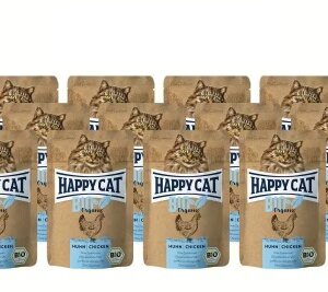 Happy Cat Bio Organic alutasakos eledel - csirkével 12 x 85 g