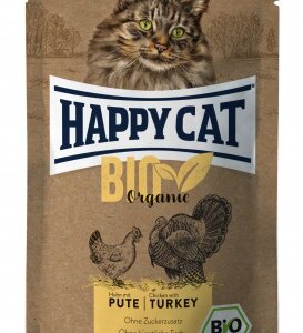 Happy Cat Bio Organic alutasakos eledel - csirkével és pulykával 85 g