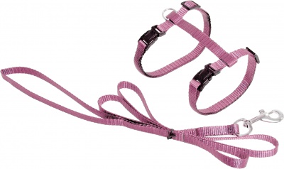 Flamingo Ziggi hám és póráz macskáknak - pink 22 cm