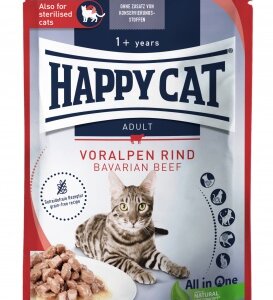 Happy Cat pouch szósz culinary marha macskák részére 85 g