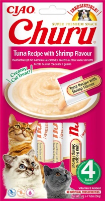 Inaba Cat Ciao Churu - tonhal-garnéla 4 x 14 g
