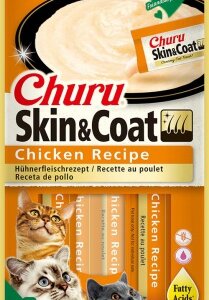 Inaba Cat Ciao Churu Skin&Coat - csirke 4 x 14 g
