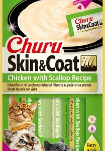 Inaba Cat Ciao Churu Skin&Coat - csirke-fésűkagyló 4 x 14 g
