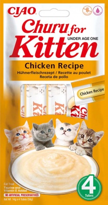 Inaba Cat Ciao Churu kölyök - Csirke 4 x 14 g