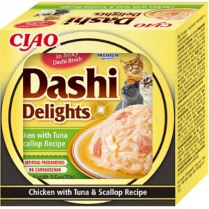 Inaba Cat Ciao Dashi Delights - csirke-tonhal-fésűkagyló 70 g