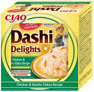 Inaba Cat Ciao Dashi Delights - csirke-bonito pehely 70 g