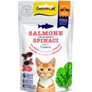 GimCat Crunchy Snack - lazac-spenót 50 g