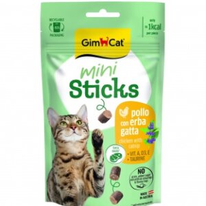 GimCat Mini Sticks - csirke-macskamenta 50 g