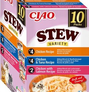 Inaba Cat Stew Variety - csirke, csirke-tonhal, csirke-lazac 10 x 40 g