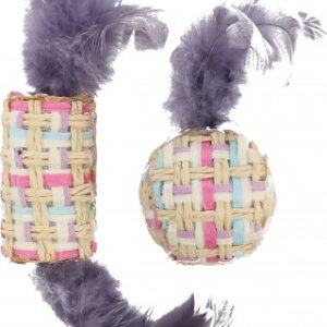 Flamingo játék - Texa tollas labda és henger 2 db