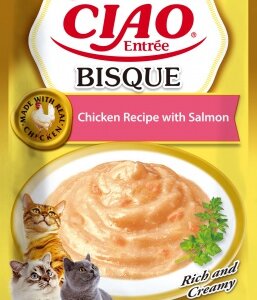 Inaba Cat Ciao Entrée Bisque Chicken with Salmon - csirke-lazac 40 g