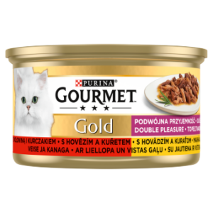 Gourmet Gold Duo marha és csirke nedves macskaeledel - felnőtt macskák számára85 g
