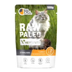 Raw Paleo Sterilised Cat Turkey 100g