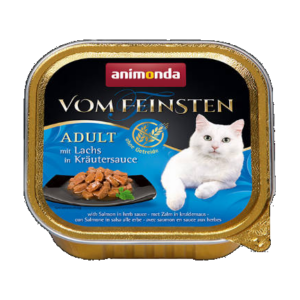 Animonda Vom Feinsten No Grain (lazac-gyógynövény mártással) alutálkás -Felnőtt macskák részére (100g)