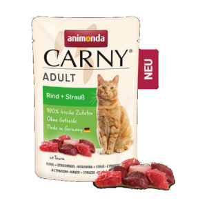 Animonda Carny Adult (marha,strucc) alutasakos - Felnőtt macskák részére (85g)