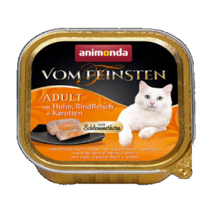 Animonda Vom Feinsten Gourmet (csirke,marha,sárgarépa) alutálkás -Felnőtt macskák részére (100g)
