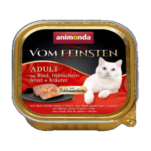 Animonda Vom Feinsten Gourmet (marha,csirkemell,gyógynövény) alutálkás -Felnőtt macskák részére (100g)