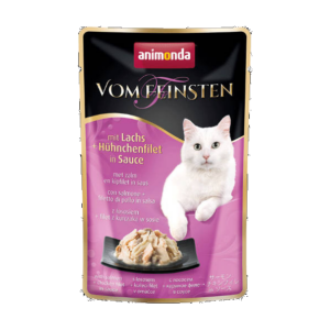 Animonda Vom Feinsten Pouch (lazac,csirkemell szószban) alutasakos - Felnőtt macskák részére (50g) 18db