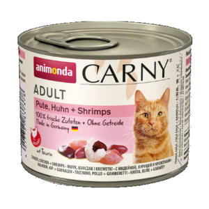 Animonda Carny Adult (csirke,pulyka,garnélarák) konzerv - Felnőtt macskák részére (200g)