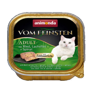 Animonda Vom Feinsten Gourmet (csirke,lazacfilé,spenót) alutálkás -Felnőtt macskák részére (100g)