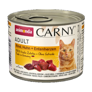 Animonda Carny Adult (marha,csirke,kacsaszív) konzerv - Felnőtt macskák részére (200g)