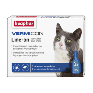 Beaphar Vermicon Spot On - Rácsepegtető oldat (Spot On) macskák részére (3x1ml)
