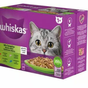 Whiskas Selection Menu – Nedves eledel (tonhal, lazac, csirke, marha aszpikban) macskák részére