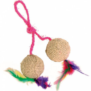 Trixie 2 Balls on a Rope - játék (labdák) macskák részére (Ø4,5cm)