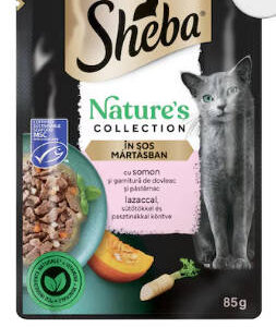 Sheba Nature's Collection Adult - alutasakos mártásban (lazac, sütőtök) felnőtt macskák részére (85g)