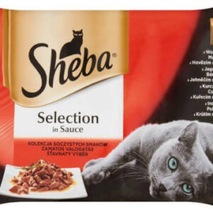 Sheba Adult Alutasakos - Húsos válogatás - szószban (4x85g)