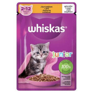 Whiskas Junior Chicken - Nedves eledel (csirke, aszpikban) kölyökmacskák részére (85g)