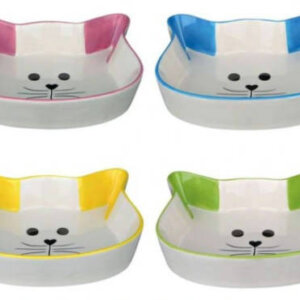 Trixie Ceramic Bowl - kerámia tál (fehér, mintás) macskák részére (Ø12cm)