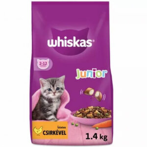 Whiskas Junior (2-12months) - Szárazeledel (csirke) kölyökmacskák részére (1,4kg)