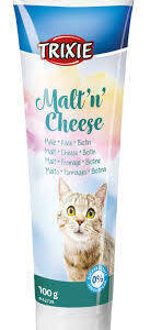 Trixie Malt'n' cheese Anti-Hairball Paste - kiegészítő eleség (szőroldó) malátás,sajtos paszta macskák részére (100g)