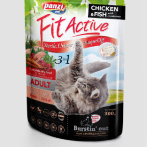 Panzi FitActive Cat 3in1 Adult (baromfi,hal) száraztáp - Felnőtt macskák részére (300g)