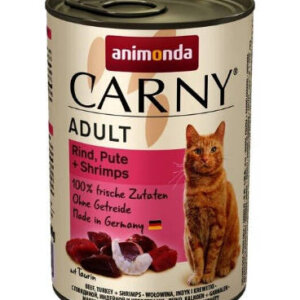 Animonda Carny Adult (marha,pulyka,garnélarák) konzerv - Felnőtt macskák részére (400g)