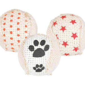 Trixie Rattling Balls set - juta játék (labda) macskák részére (Ø5cm) 3db