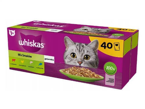 Whiskas Selection Menu – Nedves eledel (tonhal, lazac, csirke, marha aszpikban) macskák részére