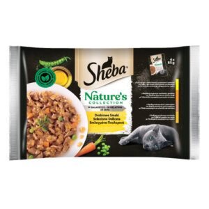 Sheba Nature's Collection Adult Alutasakos - baromfi válogatás - aszpikban (4x85g)