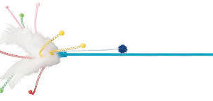Trixie Playing Rod - játék macskapeca (bojttal,tollal) macskák részére (41cm)