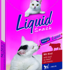 Vitakraft Cat Liquid Snack - jutalomfalat szósz (marha,inulin) macskák részére (6x15g)